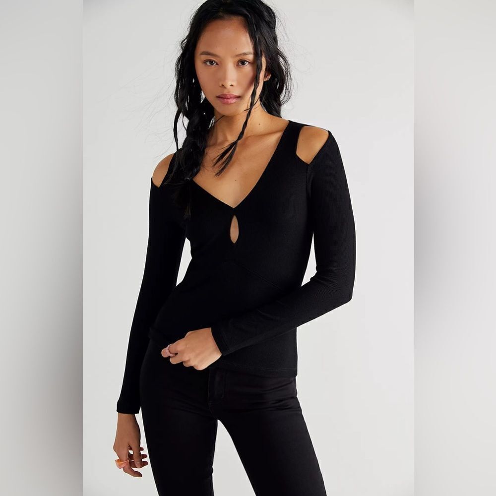 LNA Revolve clothing new Brunel Rib Top MEDIUM BLACK